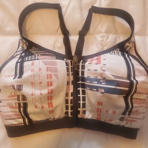 Victoria’s Secret VSX Sport Knockout Zip Front Sports Bra Sz 32 DD Multicolor